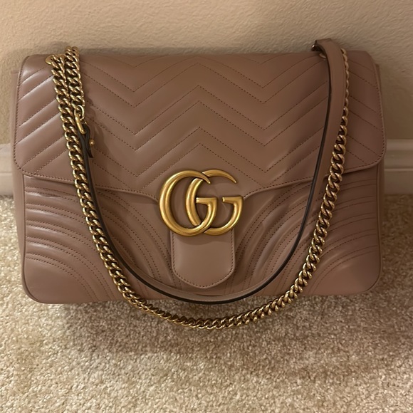 100% Authentic Gucci Marmont bag size Large in Antique Rose - just like new - Picture 3 of 10